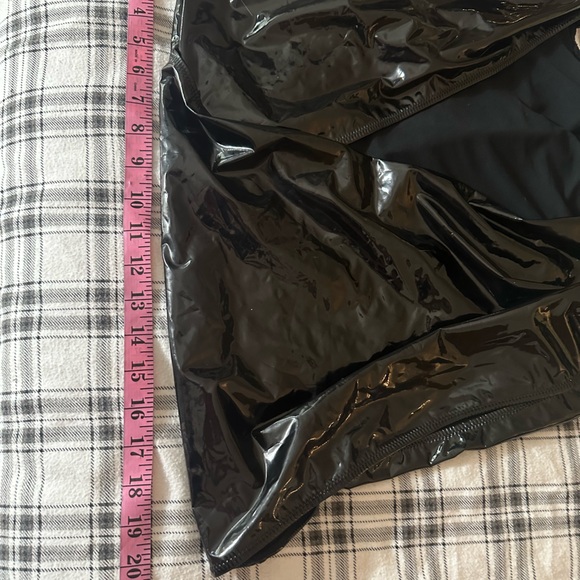 Mars The Label Black Patent Vegan Leather Strapless Cutout Gothic Top NWT 8/M - Picture 15 of 16
